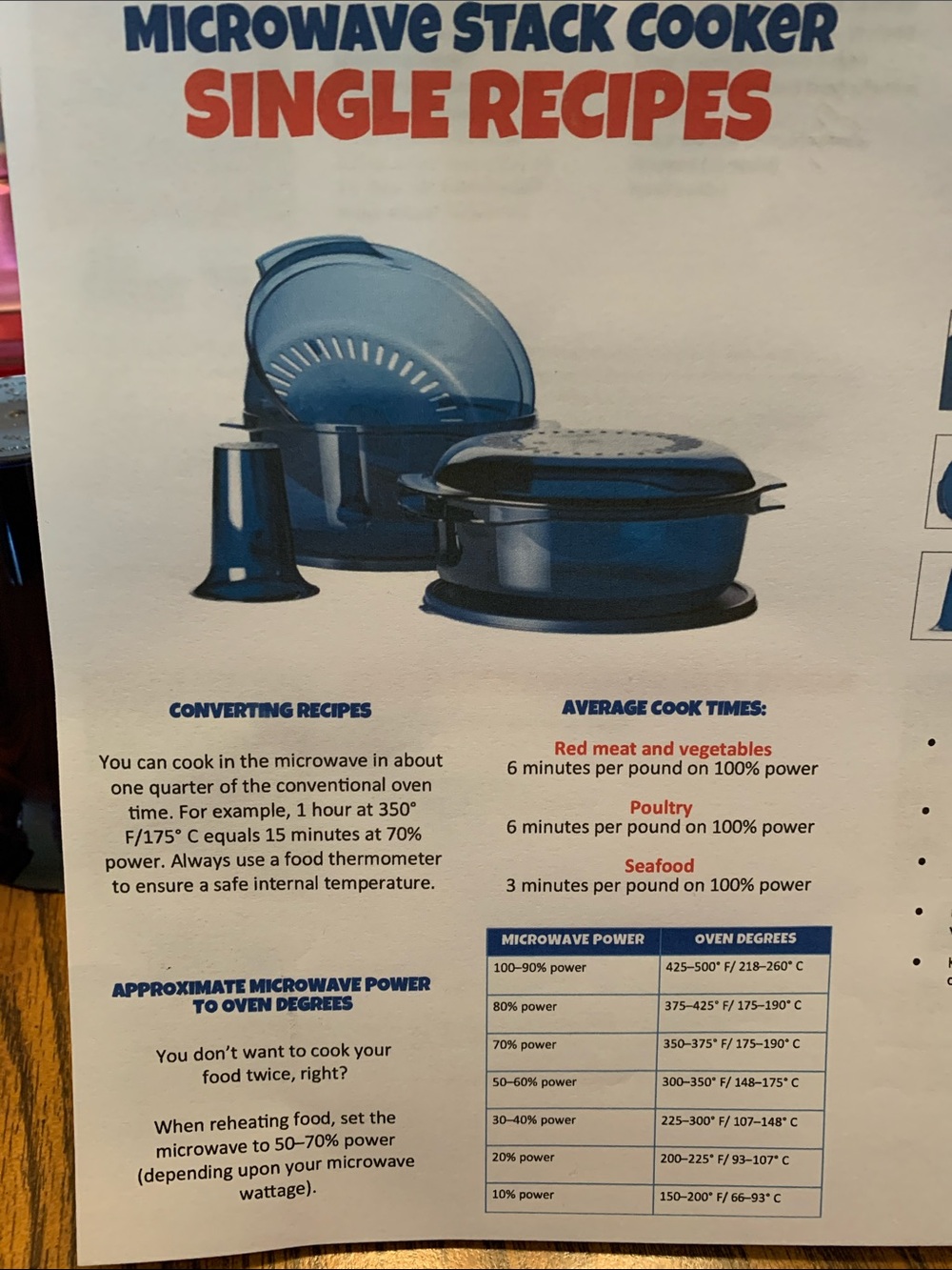 Tupperware Microwave Stack Cooker Set with Recipes - Picture 3 of 16
